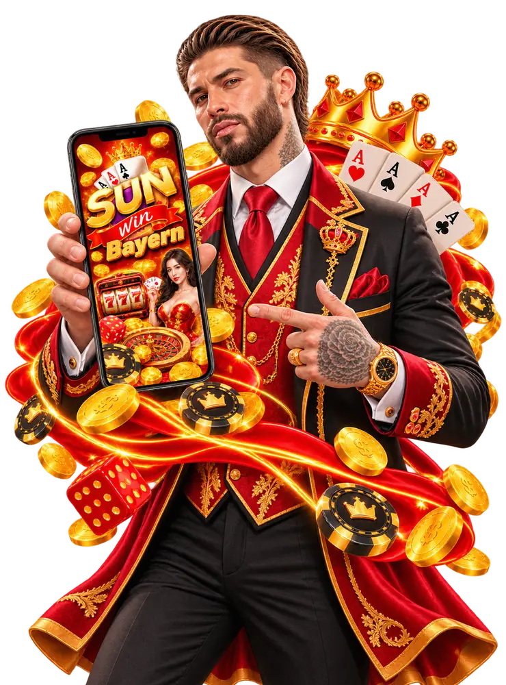 Đại sứ thương hiệu Sunwin Sergio Ramos cầm điện thoại có app Sunwin